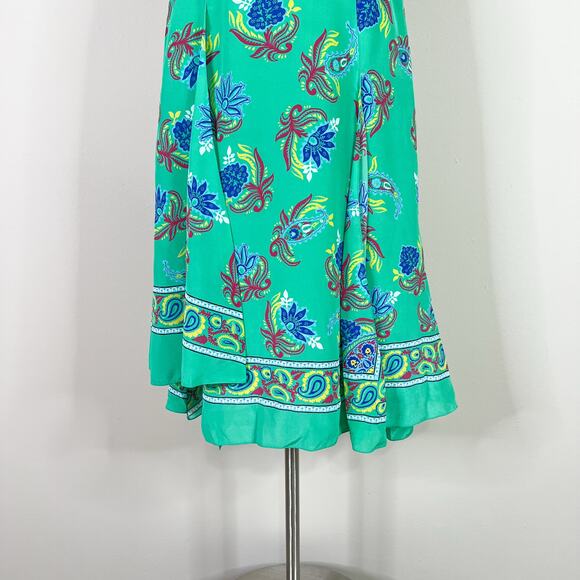 Ralph Lauren | Collection Ashita Silk Purple Label Floral Ruffle Midi Dress 4 - Picture 4 of 12